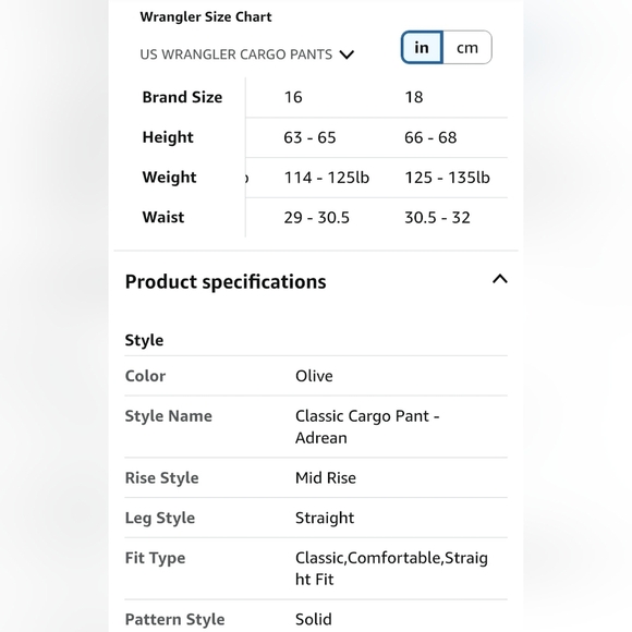 Wrangler Green Cargo Pants with Utility Design - Picture 4 of 7